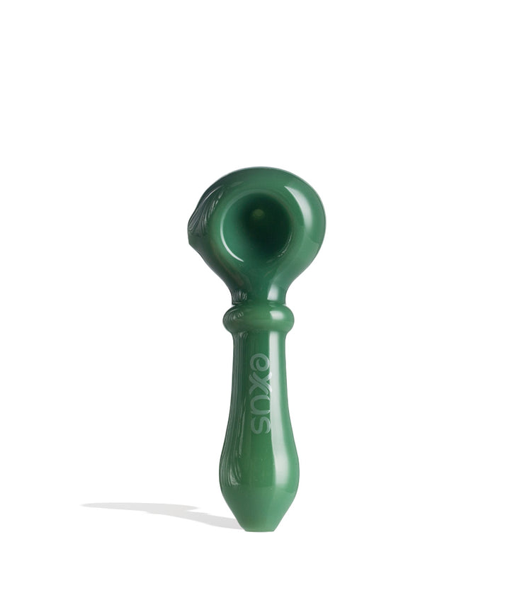 Milky Green Exxus Wand Hand Pipe Front View on White Background